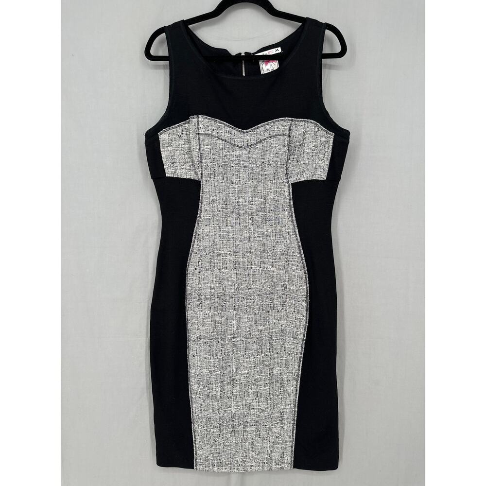 Yoana Baraschi Anthropologie Dress 12 Black Knee Length Retro Rockabilly Stretch